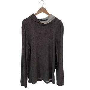 Ted Baker NWT Castlerock Heather Grey Fleece Lightweight Hoodie Sweatshirt Large